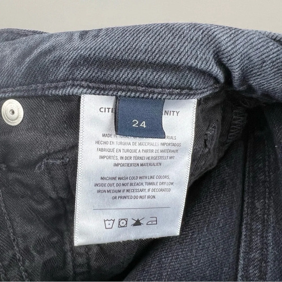 Citizens of Humanity Emannuelle Boot Cut Jeans Size 24 Faded Black Mid Rise - Picture 10 of 11